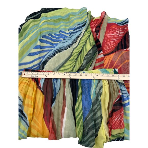 Chico's Maxi Skirt Size 2.5 Gathered Pleated Panels Multicolor Sz 14 NWT - Picture 4 of 7